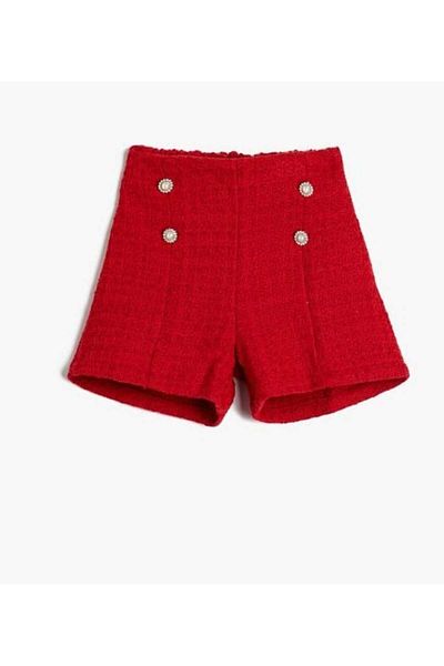 Koton Kids Shorts Button Detailed Elastic Waist