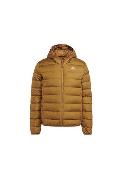 adidas Ess L D H J Ανδρικό αδιάβροχο παλτό με πούπουλα IK3223 Καφέ