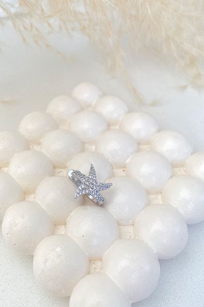 Ressia Star Steel Cartilage Earring with Zircon Stone