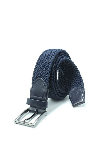 Livize Knitted Rubber Belt 3.5cm Navy Blue