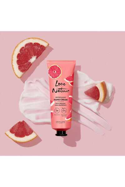 Oriflame كريم لوف نيتشر المرطب والمنشط لليدين يحتوي على الجريب فروت الوردي ال...