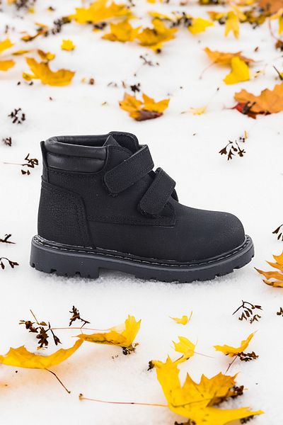 Almues Baby Boy Boots - Karamazı Kids Velcro Shoes Arz 1118