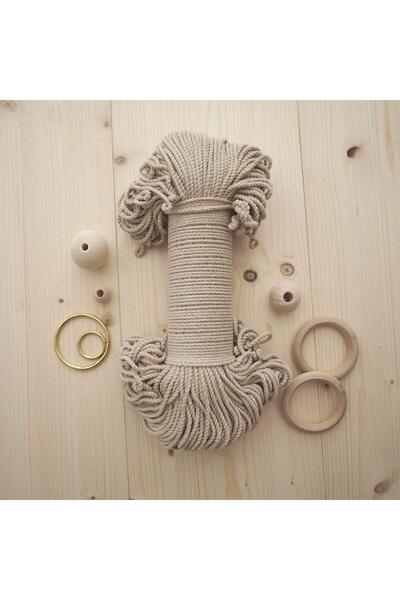 Ritzz 3мм // 2 усуквания // Памучно въже / БЕЖОВ