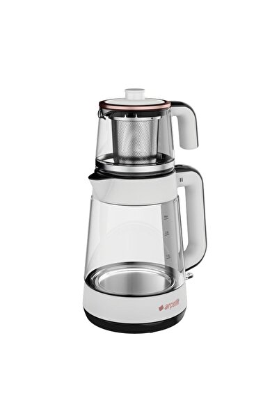 Arçelik 1900w, 2000ml, Çift Cam Beyaz Çay Makinesi