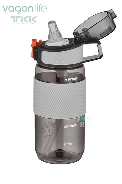 Vagonlife TKK 500 ML Thick Non-Bite Straw Bpa-Free Tritan Water Flask with Carrying Handle FFTKK1003-500ML
