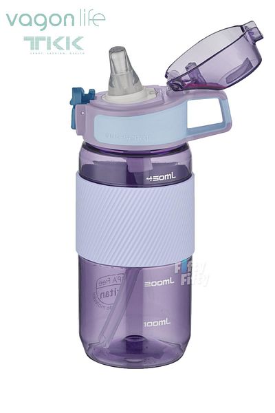Vagonlife TKK 500 ML Thick Non-Bite Straw Bpa-Free Tritan Water Flask with Carrying Handle FFTKK1003-500ML