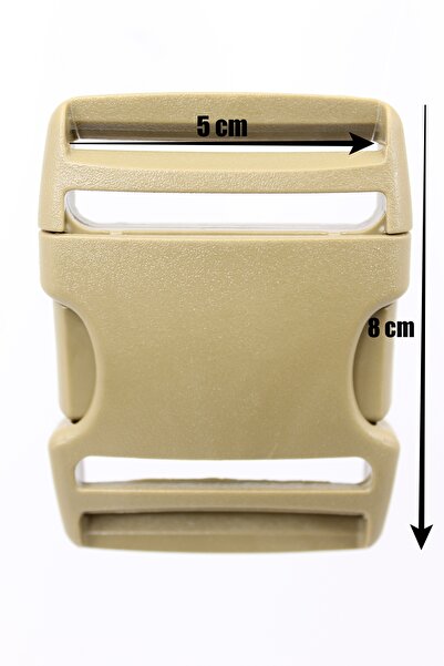 ERDAL DERİ قفل عسكري بلاستيك 5 سم لون رملي 10 قطع-ds09