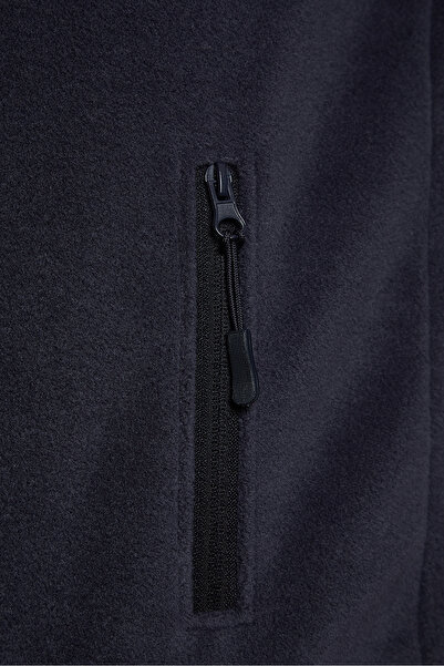 Huğlu V Robalı Iki Renkli Polar Hırka