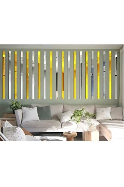 demdekor Dekoratif Aynalı Pleksi Şerit Süs Altın 50 Mm X 2400 Mm Mobilya Dola...