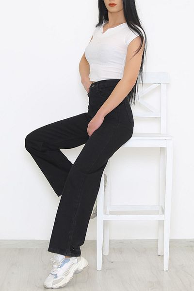 ByCukurovaFrango Logan Women's Palazzo Lycra Wide Leg Jeans Loose Jeans (Wide Cut, Flexible Fabric)