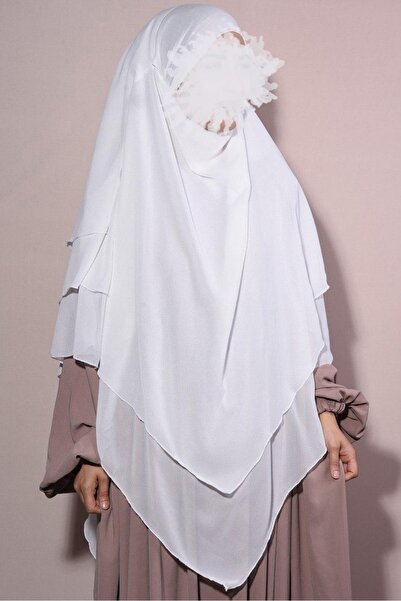 Evsa Official 3-Layer Chiffon Souffle white