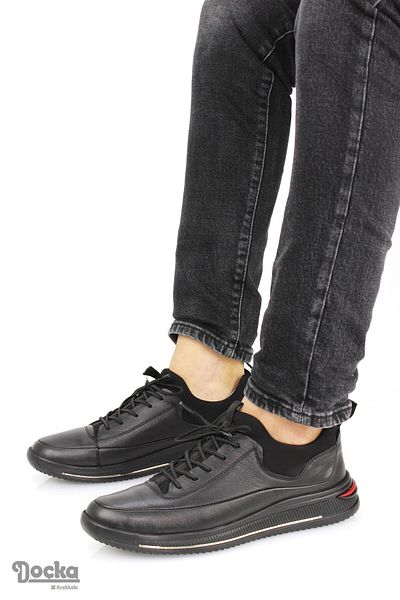 MARCOMEN Men's Seasonal Genuine Leather Sports Style Laceless Casual Shoes