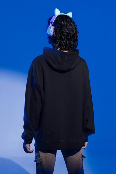 Fuddy Moda Φούτερ με κουκούλα Mortal Kombat Scorpion, Unisex Oversize Φούτερ με στάμπα Mortal Kombat