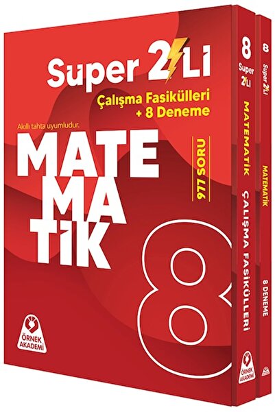 ÖRNEK AKADEMİ 8. Sınıf Süper İkili Matematik Seti (2 Kitap)