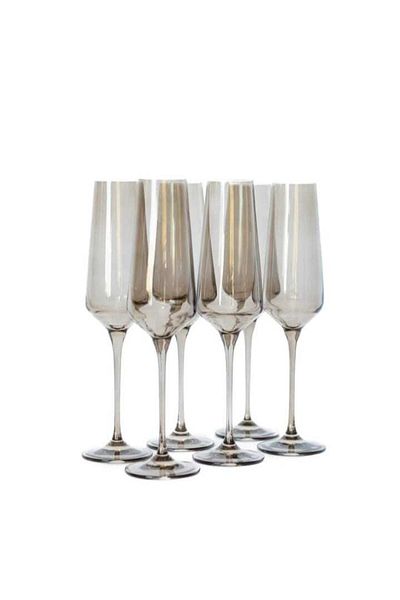 Paşabahçe Smoked Coffee Soft Drink Water Glass Set Stem Set 190 Cc
