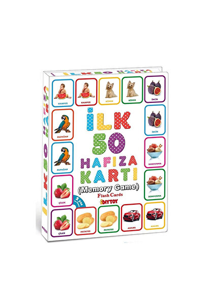 Diytoy أول 50 بطاقة ذاكرة بطاقات فلاش لعبة تعليمية لتحفيز الدماغ للأطفال
