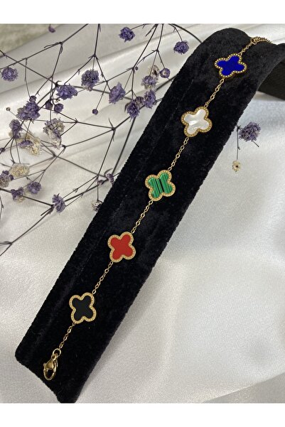 Starlight Çelik Gold Renkli Yonca Bileklik