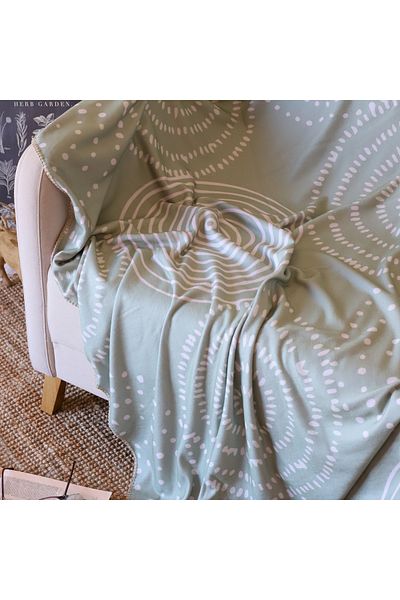 WALLHANG Green Linear Polar TV Blanket