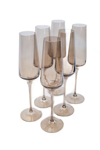 Paşabahçe Smoked Coffee Soft Drink Water Glass Set Stem Set 190 Cc