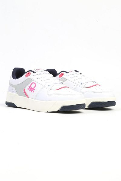 Benetton Bn-31211 Pantofi sport albi pentru femei