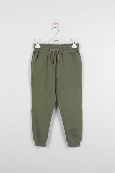 incity Boy's Green Elastic Waist Sweatpants