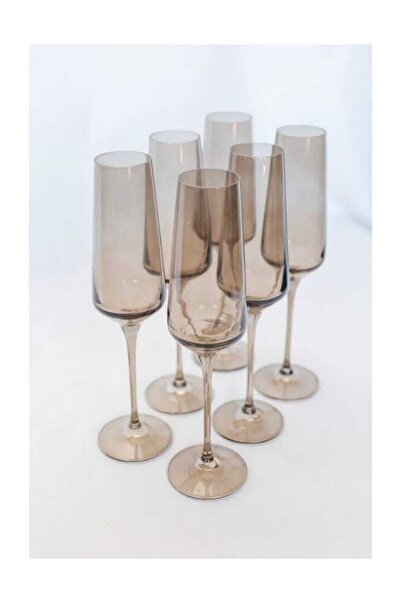 Paşabahçe Füme Kahve Yanı Meşrubat Su Bardağı Takımı Kadeh Takımı 190 Cc