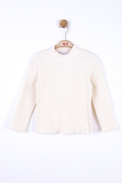 nk kids Bluză de pescar cu nervuri pentru fete, crem 35522