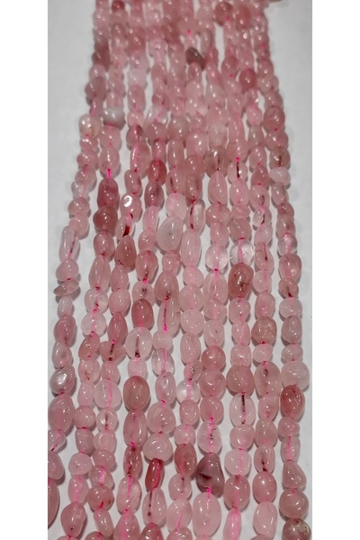 LİVZA BİJUTERİ Livza Bijuteri Pembe Kuvars Doğal Taş Dizisi Doğaltaş Takı Yapımı