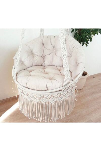 PEDRA TEKSTİL Caviss Home Makrome Salıncak Minderi Bahçe Mobilyaları