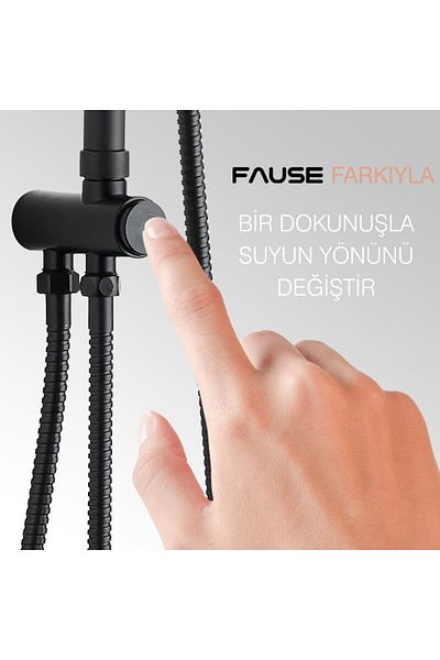 Fause Shower Set Diverter Valve Black KY110-B