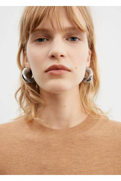 MANGO Woman Метални обеци