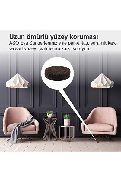 Aso Medya Yapışkanlı Eva Ses Gürültü Önleyici Dolap Çekmece Kapağı Stoperi 500 adet (Gri)