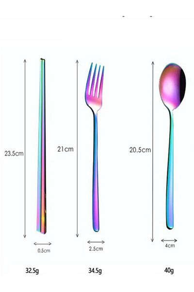 Rainbow Rainbow Metal Chopstick Set
