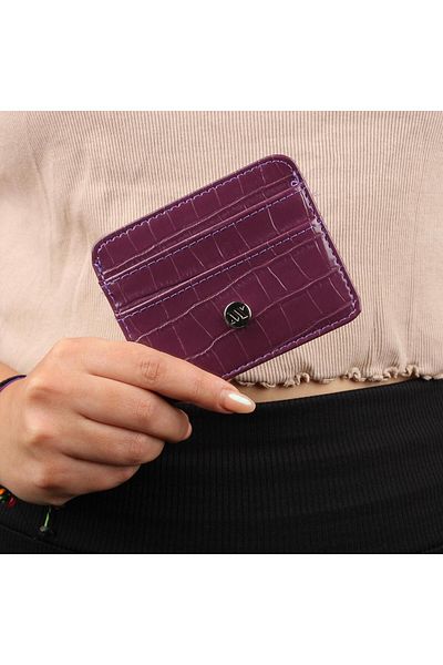 My Valice Women's Leather Wallet and Card Holder 1624 Plum