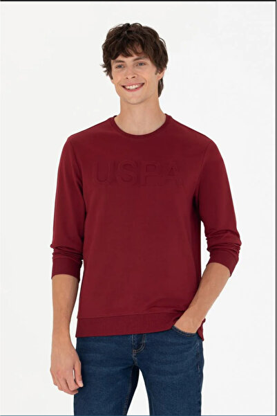 U.S. Polo Assn. U.S. Polo Assn. Мъжка бордо базова блуза G081SZ082.000.1639122.VR014TEKSPOR