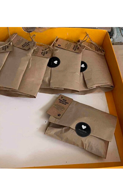 Dekals 50 Adet Kraft Hediye Poşeti Şamua Kese Kağıdı Ambalaj Kağıdı 12x20x3cm
