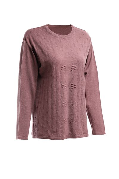 Trikolay Plus Size Patterned Knitwear Sweater