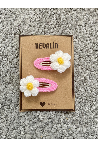 NEVALİN مشبك تثبيت ديزي محبوك يدويًا