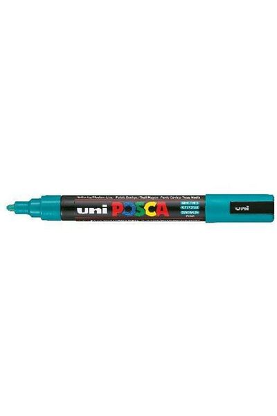 Uni قلم طلاء Posca PC-5m باللون الأخضر الزمردي - 1.8-2.5 ملم