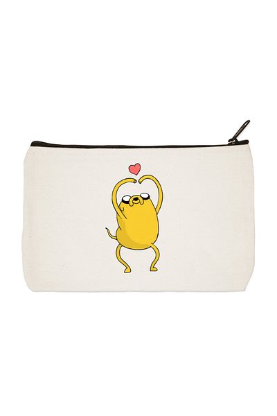 designedfy Dog Jake Printed υφασμάτινη τσάντα μακιγιάζ, θήκη για στυλό, τσάντα χειρός