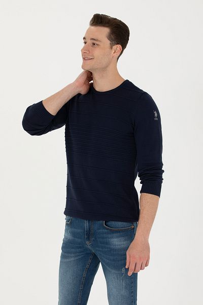 U.S. Polo Assn. БАЗА. POLO МЪЖКИ СПОРТЕН ТРИКОТАЖ SLIMFIT О-ДЕКО G081GL0TK.000.1678308 PORTER