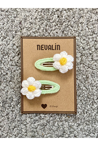 NEVALİN مشبك تثبيت ديزي محبوك يدويًا