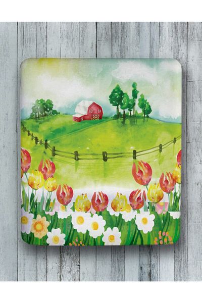 HobiShop Pink Hut Mouse Pad with Wrist Support