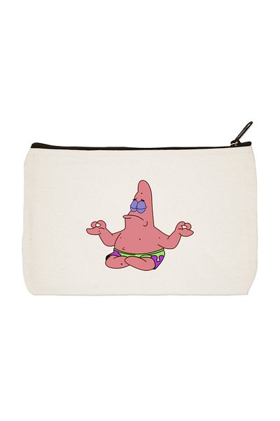 designedfy Patrick Printed υφασμάτινη τσάντα μακιγιάζ, θήκη για στυλό, τσάντα