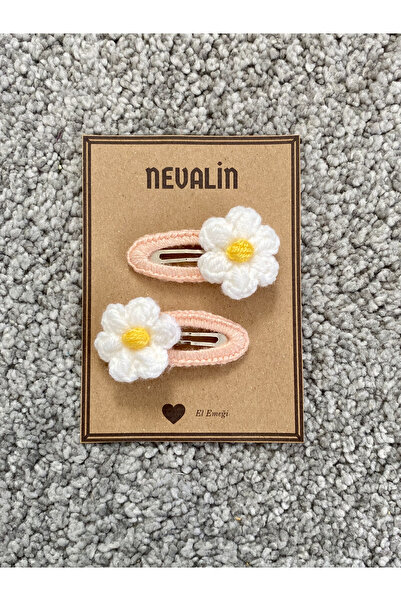 NEVALİN مشبك تثبيت ديزي محبوك يدويًا