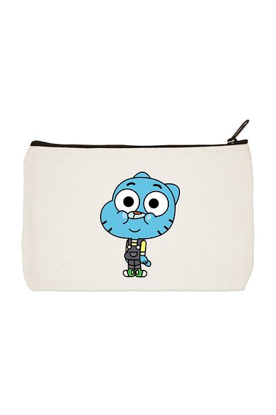designedfy Gumball Printed υφασμάτινη τσάντα μακιγιάζ, θήκη για στυλό, τσάντα χειρός