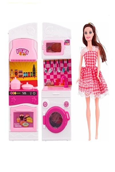 Genel Markalar Benim İlk Mutfak Setim Bebekli Fırın ve Çamaşır Makinalı Ankas...