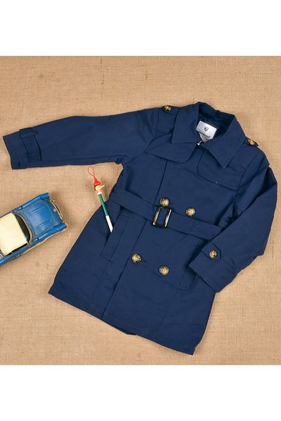 Boys navy hotsell trench coat