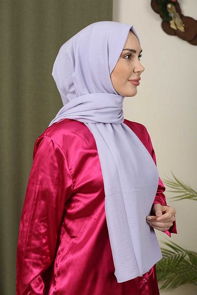 Trablus Hijab Women's Cotton Crash Jazz Shawl Light Lilac