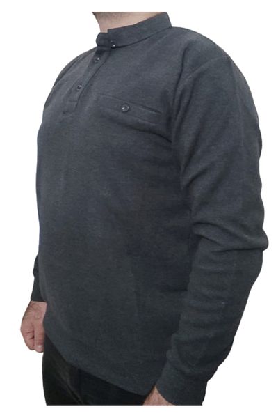 Ünal Giyim LARGE SIZE BATTAL POLO COLLAR POCKET SELANIC Pullover